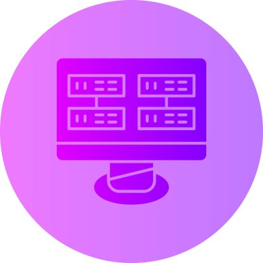 Bilgisayar. Web simgesi basit illüstrasyon