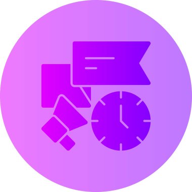 Saat. Web simgesi basit illüstrasyon