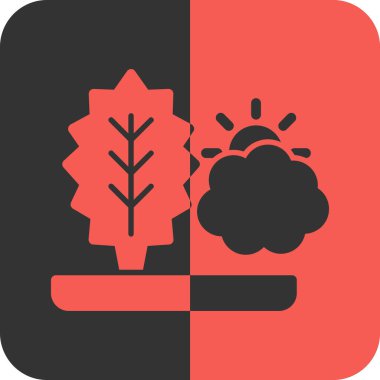 Ağaç simgesinin vektör illüstrasyonu