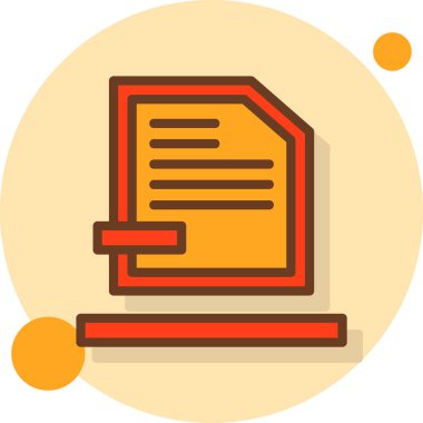 belge dosya simgesi vektör illüstrasyonu