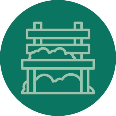 Tahta bir işaretin vektör illüstrasyonu