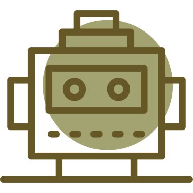 Beyaz arka plan üzerinde izole vektör Cartoon Robot