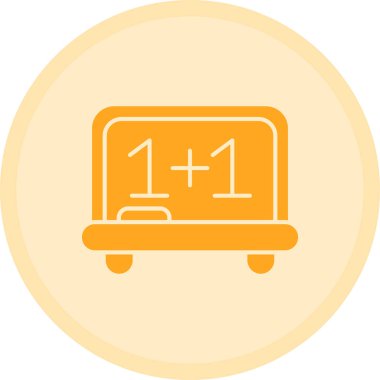 Okulun düz simgesi, vektör illüstrasyonu