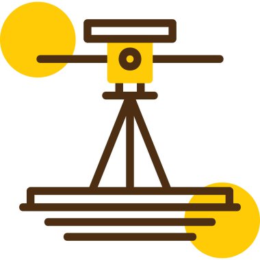 Çizgi film teleskop simgesinin vektör çizimi