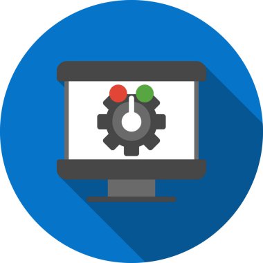 Laptop Düz Vektör Simgesi