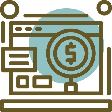 para simgesi, vektör illüstrasyonu. para