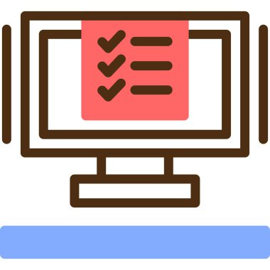 Bilgisayar. Web simgesi basit illüstrasyon