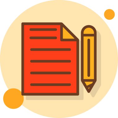 Kalem. Web simgesi basit illüstrasyon