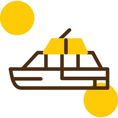 Tekne. Web simgesi basit illüstrasyon