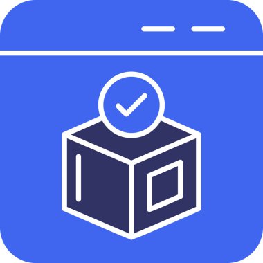 vektör kutusu simgesi, basit tasarım