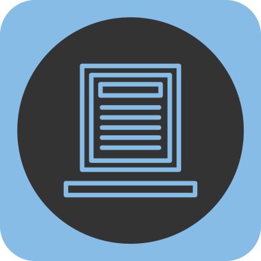 Belge Doğrusal Yuvarlak Ağ simgesi, vektör illüstrasyonu