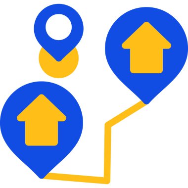 Doldurulmuş yön konumu simgesi - özet biçimi