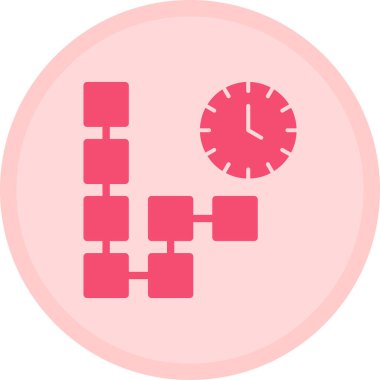 Saat. Web simgesi basit illüstrasyon