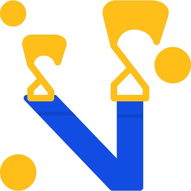 Beyaz arkaplanda tek bir harf simgesinin vektör çizimi