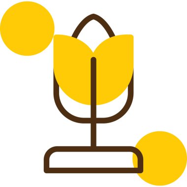 Golf topu simgesi, vektör illüstrasyonu