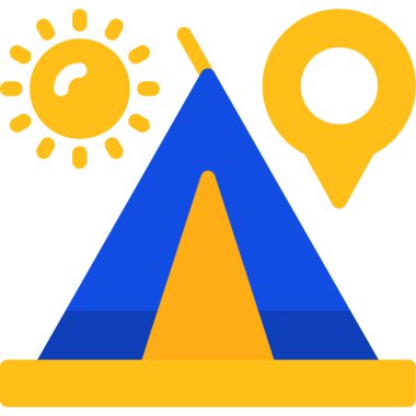 Güneş Ağı simgesi, basit illüstrasyon