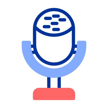 mikrofon simgesi vektör illüstrasyonu