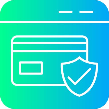 Kredi kartı simgesi, vektör illüstrasyonu