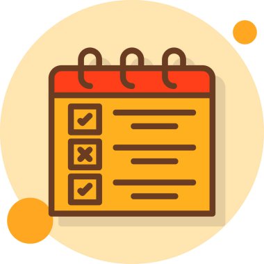 Kontrol listesi. Web simgesi basit illüstrasyon