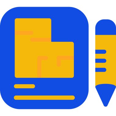 Kalem. Web simgesi basit illüstrasyon