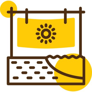 Çikolatalı tatlı ikonu ana hatlarıyla