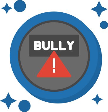 Yazılı zorbalık sergiliyor. İş fotoğraflarında agresif ya da agresif çocukların davranışları uygunsuz davranışları boş bir konuşma baloncuğuyla renkli mesaj çizimleri..