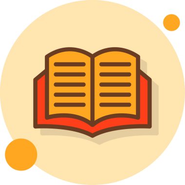 Kitap. Web simgesi basit illüstrasyon