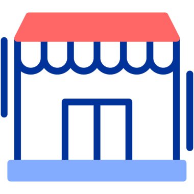 Dükkan. Web simgesi basit illüstrasyon