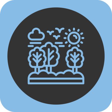 ağaç simgesinin vektör illüstrasyonu