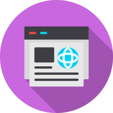 Tarayıcı internet tarayıcı simgesi düz biçimli