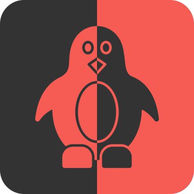 Şirin bir penguenin vektör çizimi