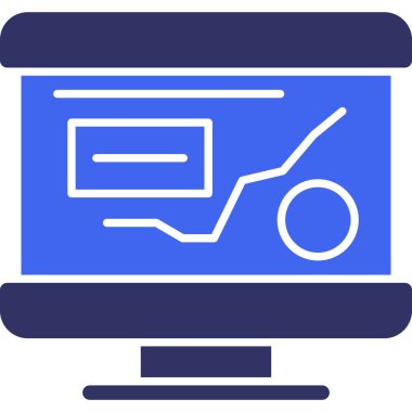 Bilgisayar. Web simgesi basit illüstrasyon