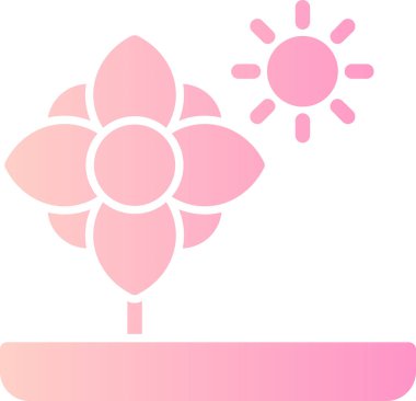 çiçek simgesi vektör illüstrasyonu