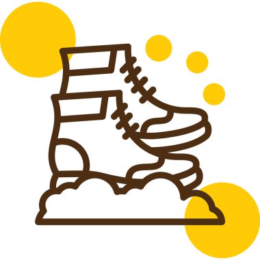 Bir çift ayakkabı ve yıldızın vektör çizimi