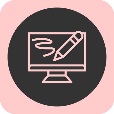 Bilgisayar. Web simgesi basit tasarım