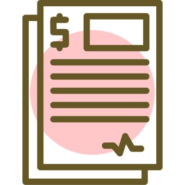 contract icon, vector illustration simple design