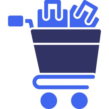 El arabası. Web simgesi basit illüstrasyon