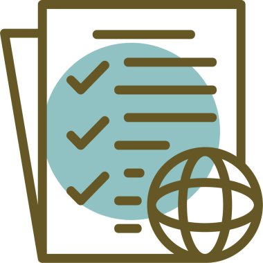 Bir belge simgesinin vektör illüstrasyonu