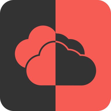 Bulut hesaplama simgesi vektör illüstrasyonu