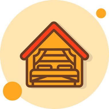 Ev. Web simgesi basit illüstrasyon