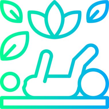 Yeşil bitki simgesinin vektör illüstrasyonu