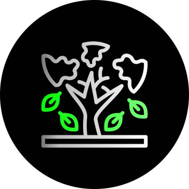 Bir bitki simgesinin vektör illüstrasyonu