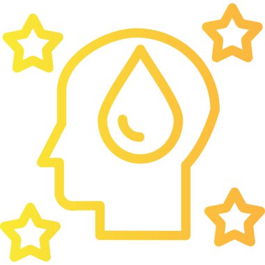 Bir damlanın sarı simgesinin vektör çizimi