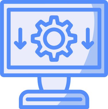 bilgisayar monitörü web simgesi basit tasarım