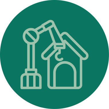 Bir binanın vektör illüstrasyonu, simge