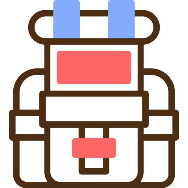 Çanta. Web simgesi basit illüstrasyon