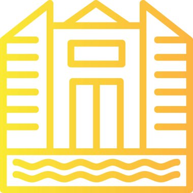 Bina simgesi. vektör illüstrasyonu