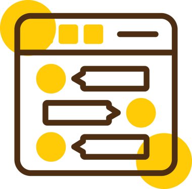 Doldurulmuş çizelge çizelgesi simgesi - taslak biçimi