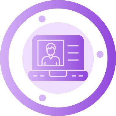 Bilgisayar. Web simgesi basit illüstrasyon