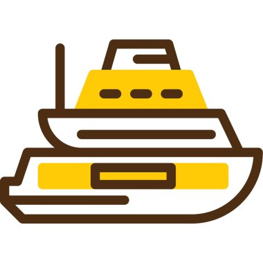 Gemi. Web simgesi basit illüstrasyon